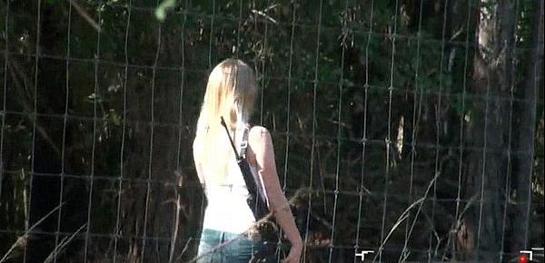  Hunting girl fucked in the woods.1